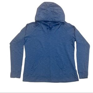 COLUMBIA Blue Lightweight Pullover Funnel Neck Hoodie Size Large